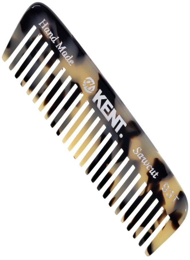 Kent 93T White Tokyo Wide Tooth Small Comb for Men's Mustache and Beard Grooming, Pocket Sized Detangler Travel Comb, Saw-Cut and Polished, Handmade in England - Image 1